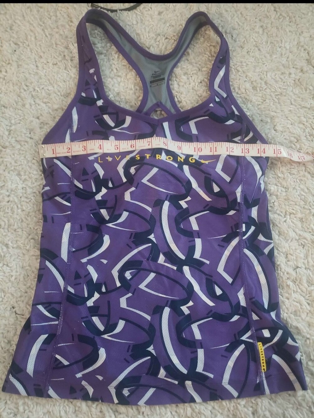 Nike Purple Patterned Racerback Training Tank - Picture 6 of 7